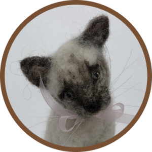 needle felted cat