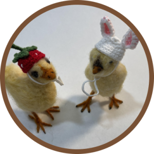 needle felted chicks